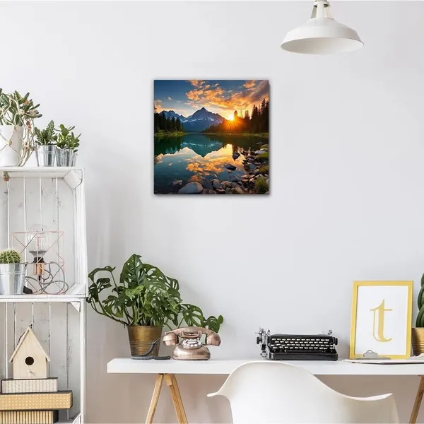 Multicolor_Abstract_24_X_24_Inch,_Wooden_Framed_Canvas_Painting_|_For_Bedroom,_Living_Room,_Study_Room_&_Office_|_Pine_Wood_Frame_(61_X_61_Cms)