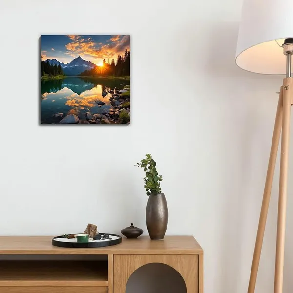 Multicolor_Abstract_24_X_24_Inch,_Wooden_Framed_Canvas_Painting_|_For_Bedroom,_Living_Room,_Study_Room_&_Office_|_Pine_Wood_Frame_(61_X_61_Cms)