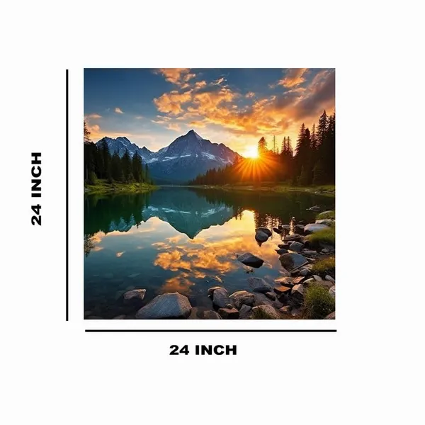 Multicolor_Abstract_24_X_24_Inch,_Wooden_Framed_Canvas_Painting_|_For_Bedroom,_Living_Room,_Study_Room_&_Office_|_Pine_Wood_Frame_(61_X_61_Cms)