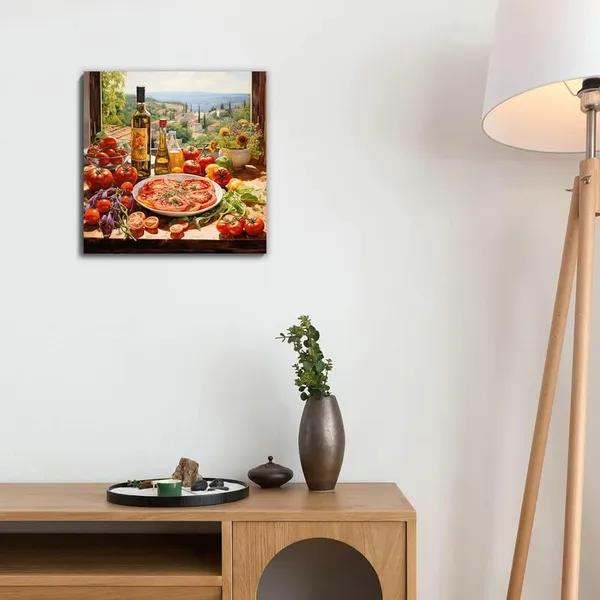 Multicolor_Abstract_24_X_24_Inch,_Wooden_Framed_Canvas_Painting_|_For_Bedroom,_Living_Room,_Study_Room_&_Office_|_Pine_Wood_Frame_(61_X_61_Cms)