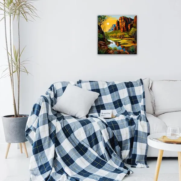 Multicolor_Abstract_24_X_24_Inch,_Wooden_Framed_Canvas_Painting_|_For_Bedroom,_Living_Room,_Study_Room_&_Office_|_Pine_Wood_Frame_(61_X_61_Cms)