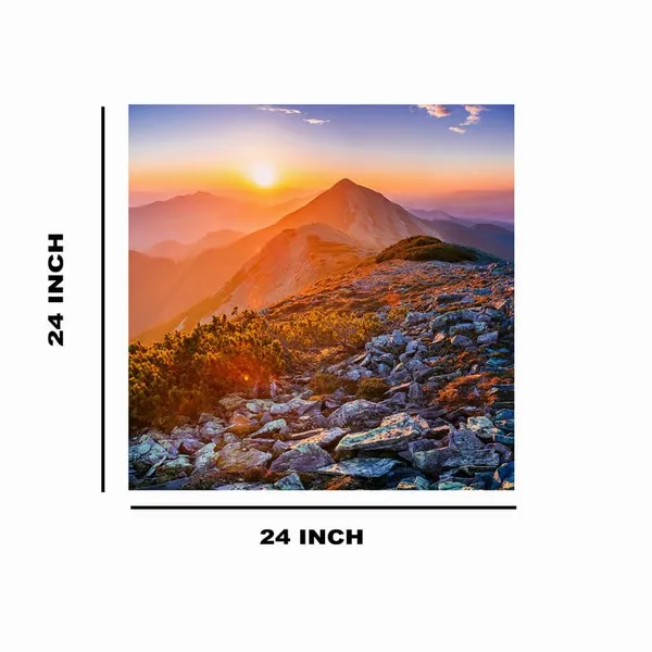 Multicolor_Abstract_24_X_24_Inch,_Wooden_Framed_Canvas_Painting_|_For_Bedroom,_Living_Room,_Study_Room_&_Office_|_Pine_Wood_Frame_(61_X_61_Cms)