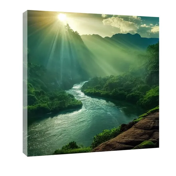 Multicolor_Abstract_24_X_24_Inch,_Wooden_Framed_Canvas_Painting_|_For_Bedroom,_Living_Room,_Study_Room_&_Office_|_Pine_Wood_Frame_(61_X_61_Cms)