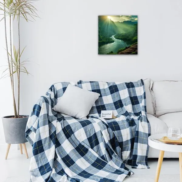 Multicolor_Abstract_24_X_24_Inch,_Wooden_Framed_Canvas_Painting_|_For_Bedroom,_Living_Room,_Study_Room_&_Office_|_Pine_Wood_Frame_(61_X_61_Cms)