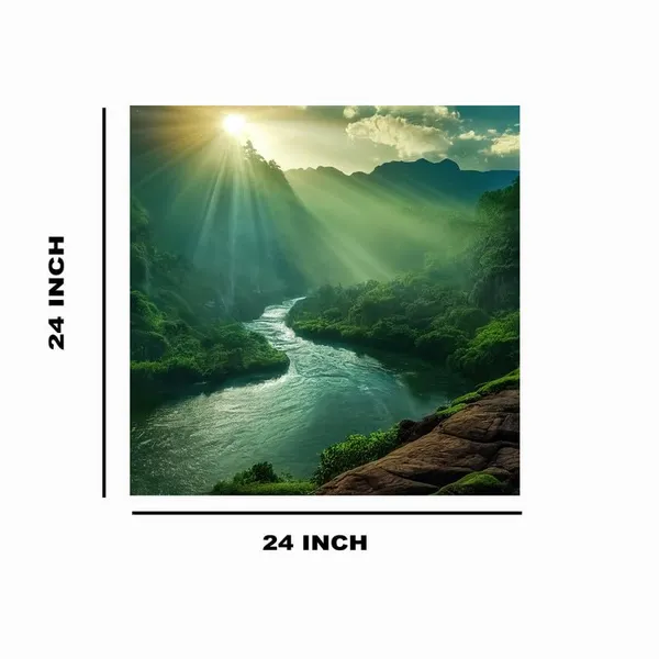 Multicolor_Abstract_24_X_24_Inch,_Wooden_Framed_Canvas_Painting_|_For_Bedroom,_Living_Room,_Study_Room_&_Office_|_Pine_Wood_Frame_(61_X_61_Cms)