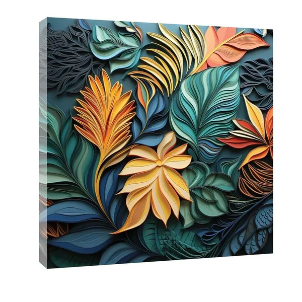 Multicolor_Abstract_24_X_24_Inch,_Wooden_Framed_Canvas_Painting_|_For_Bedroom,_Living_Room,_Study_Room_&_Office_|_Pine_Wood_Frame_(61_X_61_Cms)
