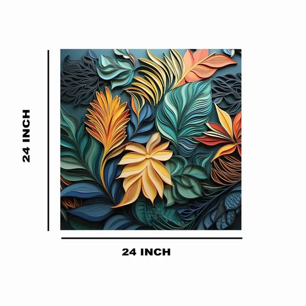 Multicolor_Abstract_24_X_24_Inch,_Wooden_Framed_Canvas_Painting_|_For_Bedroom,_Living_Room,_Study_Room_&_Office_|_Pine_Wood_Frame_(61_X_61_Cms)