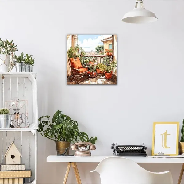 Multicolor_Abstract_24_X_24_Inch,_Wooden_Framed_Canvas_Painting_|_For_Bedroom,_Living_Room,_Study_Room_&_Office_|_Pine_Wood_Frame_(61_X_61_Cms)