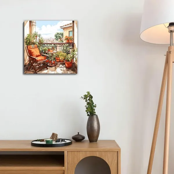 Multicolor_Abstract_24_X_24_Inch,_Wooden_Framed_Canvas_Painting_|_For_Bedroom,_Living_Room,_Study_Room_&_Office_|_Pine_Wood_Frame_(61_X_61_Cms)