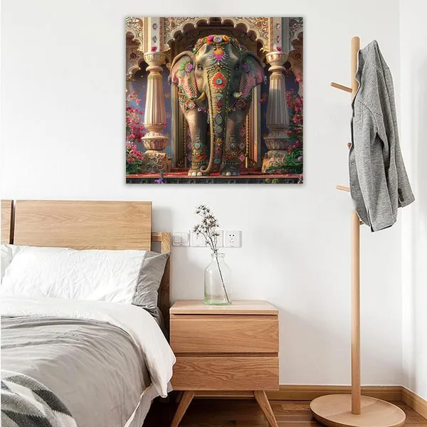 Multicolor_Abstract_24_X_24_Inch,_Wooden_Framed_Canvas_Painting_|_For_Bedroom,_Living_Room,_Study_Room_&_Office_|_Pine_Wood_Frame_(61_X_61_Cms)