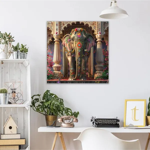 Multicolor_Abstract_24_X_24_Inch,_Wooden_Framed_Canvas_Painting_|_For_Bedroom,_Living_Room,_Study_Room_&_Office_|_Pine_Wood_Frame_(61_X_61_Cms)