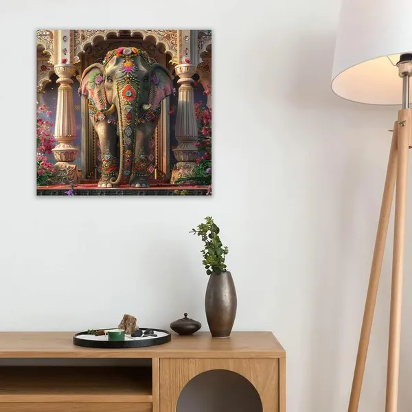Multicolor_Abstract_24_X_24_Inch,_Wooden_Framed_Canvas_Painting_|_For_Bedroom,_Living_Room,_Study_Room_&_Office_|_Pine_Wood_Frame_(61_X_61_Cms)