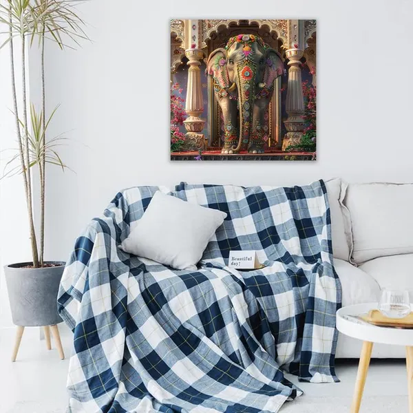 Multicolor_Abstract_24_X_24_Inch,_Wooden_Framed_Canvas_Painting_|_For_Bedroom,_Living_Room,_Study_Room_&_Office_|_Pine_Wood_Frame_(61_X_61_Cms)