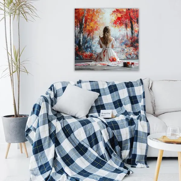 Multicolor_Abstract_24_X_24_Inch,_Wooden_Framed_Canvas_Painting_|_For_Bedroom,_Living_Room,_Study_Room_&_Office_|_Pine_Wood_Frame_(61_X_61_Cms)