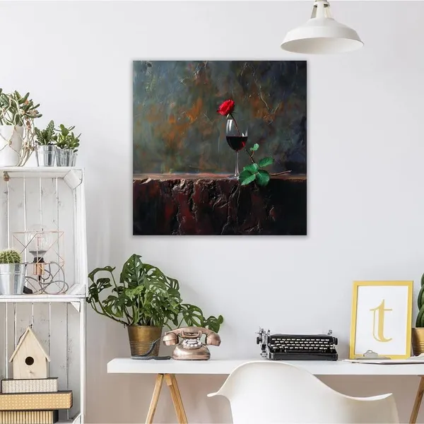 Multicolor_Abstract_24_X_24_Inch,_Wooden_Framed_Canvas_Painting_|_For_Bedroom,_Living_Room,_Study_Room_&_Office_|_Pine_Wood_Frame_(61_X_61_Cms)