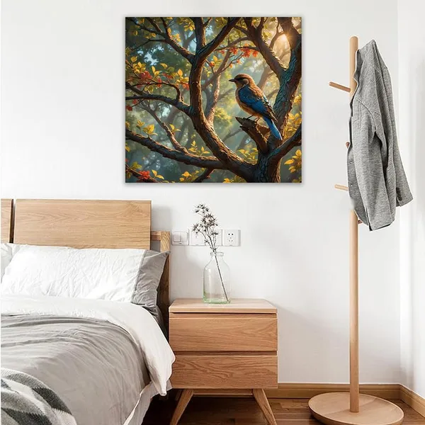 Multicolor_Abstract_24_X_24_Inch,_Wooden_Framed_Canvas_Painting_|_For_Bedroom,_Living_Room,_Study_Room_&_Office_|_Pine_Wood_Frame_(61_X_61_Cms)