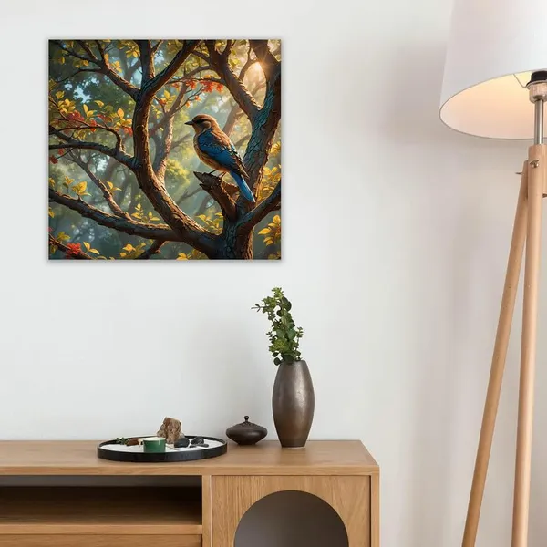 Multicolor_Abstract_24_X_24_Inch,_Wooden_Framed_Canvas_Painting_|_For_Bedroom,_Living_Room,_Study_Room_&_Office_|_Pine_Wood_Frame_(61_X_61_Cms)