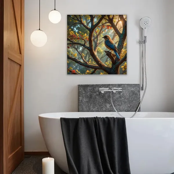 Multicolor_Abstract_24_X_24_Inch,_Wooden_Framed_Canvas_Painting_|_For_Bedroom,_Living_Room,_Study_Room_&_Office_|_Pine_Wood_Frame_(61_X_61_Cms)