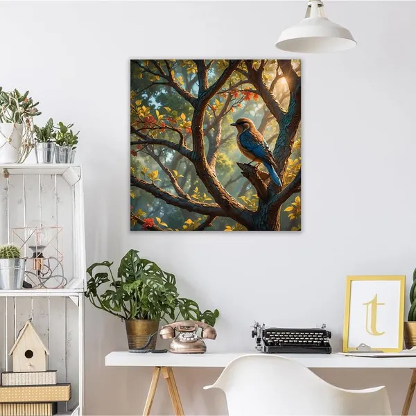Multicolor_Abstract_24_X_24_Inch,_Wooden_Framed_Canvas_Painting_|_For_Bedroom,_Living_Room,_Study_Room_&_Office_|_Pine_Wood_Frame_(61_X_61_Cms)