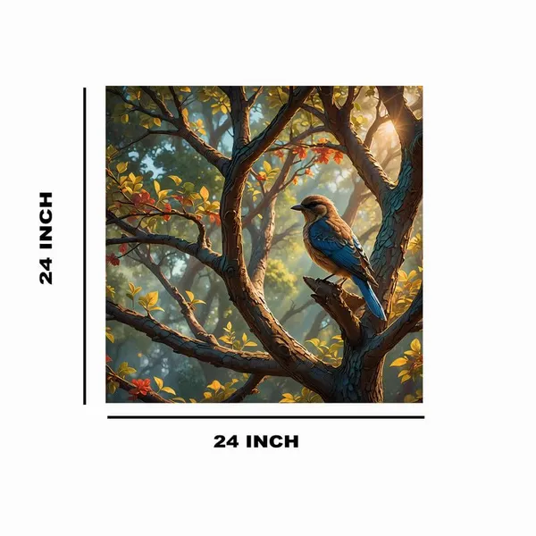 Multicolor_Abstract_24_X_24_Inch,_Wooden_Framed_Canvas_Painting_|_For_Bedroom,_Living_Room,_Study_Room_&_Office_|_Pine_Wood_Frame_(61_X_61_Cms)
