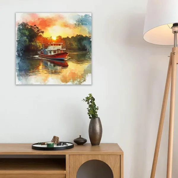 Multicolor_Abstract_24_X_24_Inch,_Wooden_Framed_Canvas_Painting_|_For_Bedroom,_Living_Room,_Study_Room_&_Office_|_Pine_Wood_Frame_(61_X_61_Cms)