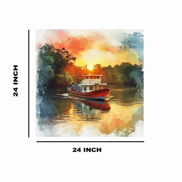 Multicolor_Abstract_24_X_24_Inch,_Wooden_Framed_Canvas_Painting_|_For_Bedroom,_Living_Room,_Study_Room_&_Office_|_Pine_Wood_Frame_(61_X_61_Cms)