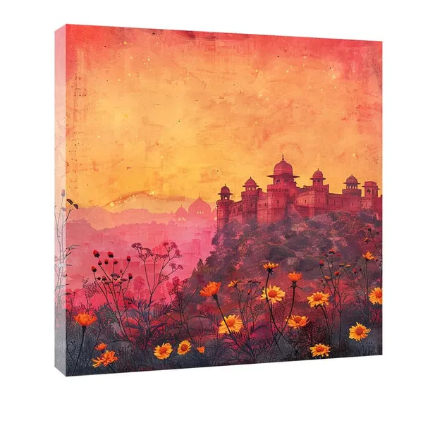 Multicolor_Abstract_24_X_24_Inch,_Wooden_Framed_Canvas_Painting_|_For_Bedroom,_Living_Room,_Study_Room_&_Office_|_Pine_Wood_Frame_(61_X_61_Cms)