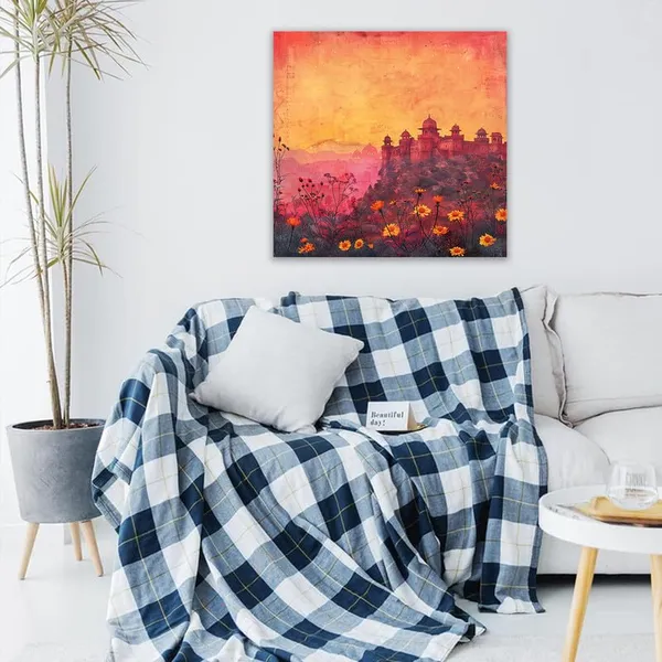 Multicolor_Abstract_24_X_24_Inch,_Wooden_Framed_Canvas_Painting_|_For_Bedroom,_Living_Room,_Study_Room_&_Office_|_Pine_Wood_Frame_(61_X_61_Cms)
