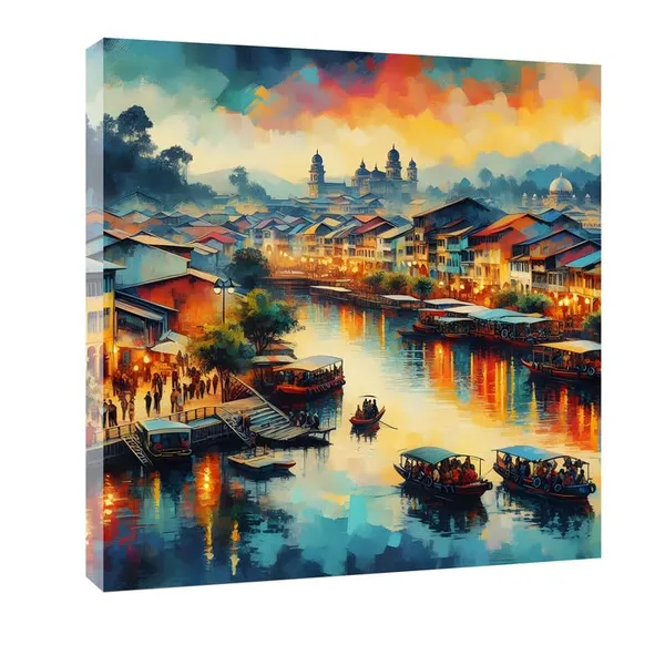 Multicolor_Abstract_24_X_24_Inch,_Wooden_Framed_Canvas_Painting_|_For_Bedroom,_Living_Room,_Study_Room_&_Office_|_Pine_Wood_Frame_(61_X_61_Cms)