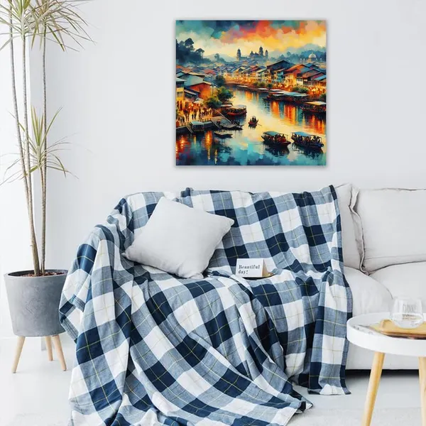 Multicolor_Abstract_24_X_24_Inch,_Wooden_Framed_Canvas_Painting_|_For_Bedroom,_Living_Room,_Study_Room_&_Office_|_Pine_Wood_Frame_(61_X_61_Cms)