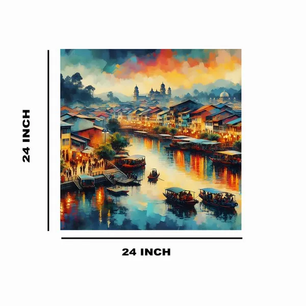 Multicolor_Abstract_24_X_24_Inch,_Wooden_Framed_Canvas_Painting_|_For_Bedroom,_Living_Room,_Study_Room_&_Office_|_Pine_Wood_Frame_(61_X_61_Cms)