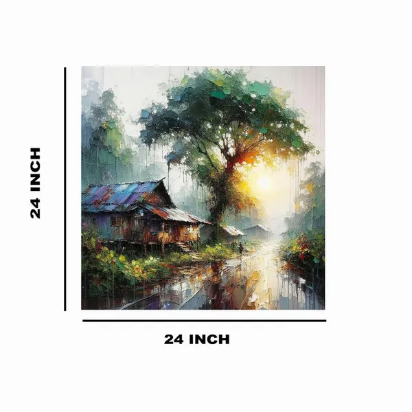 Multicolor_Abstract_24_X_24_Inch,_Wooden_Framed_Canvas_Painting_|_For_Bedroom,_Living_Room,_Study_Room_&_Office_|_Pine_Wood_Frame_(61_X_61_Cms)