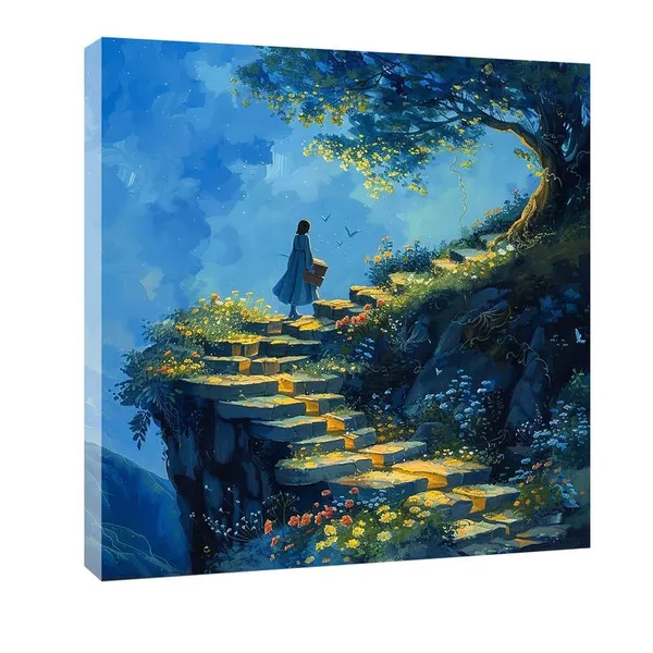 Multicolor_Abstract_24_X_24_Inch,_Wooden_Framed_Canvas_Painting_|_For_Bedroom,_Living_Room,_Study_Room_&_Office_|_Pine_Wood_Frame_(61_X_61_Cms)