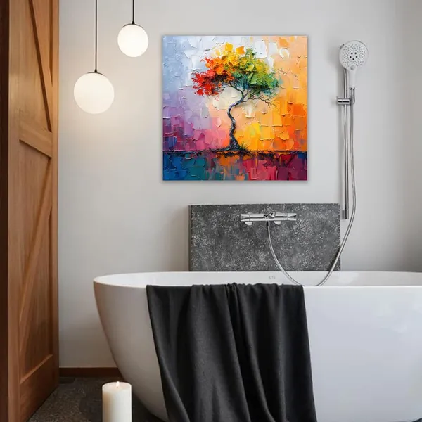Multicolor_Abstract_24_X_24_Inch,_Wooden_Framed_Canvas_Painting_|_For_Bedroom,_Living_Room,_Study_Room_&_Office_|_Pine_Wood_Frame_(61_X_61_Cms)