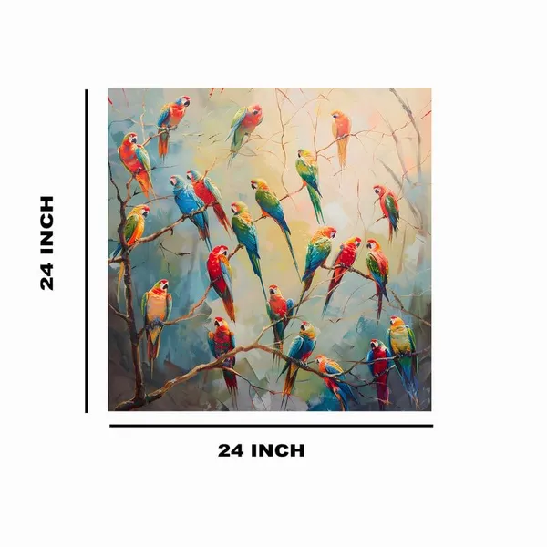 Multicolor_Abstract_24_X_24_Inch,_Wooden_Framed_Canvas_Painting_|_For_Bedroom,_Living_Room,_Study_Room_&_Office_|_Pine_Wood_Frame_(61_X_61_Cms)