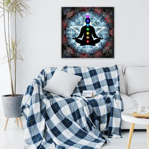 Multicolor_Abstract_24_X_24_Inch,_Wooden_Framed_Canvas_Painting_|_For_Bedroom,_Living_Room,_Study_Room_&_Office_|_Pine_Wood_Frame_(61_X_61_Cms)