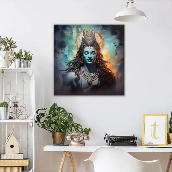 Multicolor_Abstract_24_X_24_Inch,_Wooden_Framed_Canvas_Painting_|_For_Bedroom,_Living_Room,_Study_Room_&_Office_|_Pine_Wood_Frame_(61_X_61_Cms)