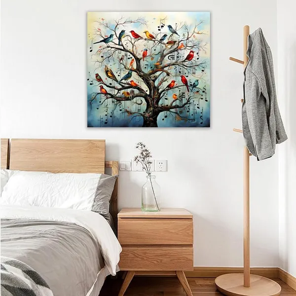 Multicolor_Abstract_24_X_24_Inch,_Wooden_Framed_Canvas_Painting_|_For_Bedroom,_Living_Room,_Study_Room_&_Office_|_Pine_Wood_Frame_(61_X_61_Cms)