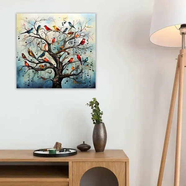 Multicolor_Abstract_24_X_24_Inch,_Wooden_Framed_Canvas_Painting_|_For_Bedroom,_Living_Room,_Study_Room_&_Office_|_Pine_Wood_Frame_(61_X_61_Cms)