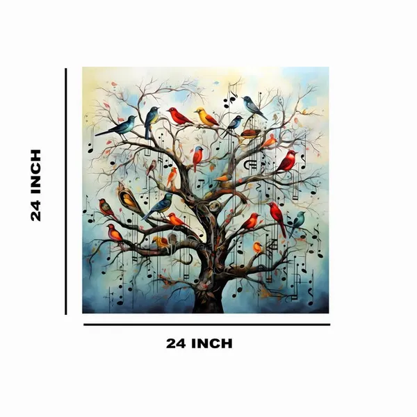 Multicolor_Abstract_24_X_24_Inch,_Wooden_Framed_Canvas_Painting_|_For_Bedroom,_Living_Room,_Study_Room_&_Office_|_Pine_Wood_Frame_(61_X_61_Cms)