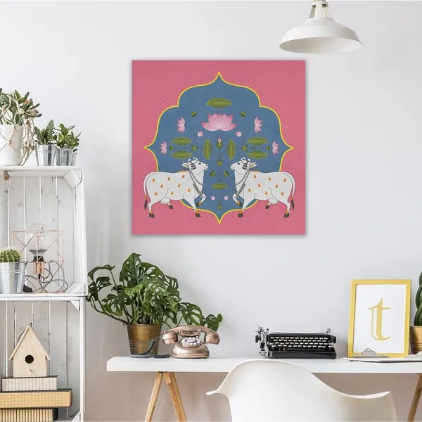 Multicolor_Abstract_24_X_24_Inch,_Wooden_Framed_Canvas_Painting_|_For_Bedroom,_Living_Room,_Study_Room_&_Office_|_Pine_Wood_Frame_(61_X_61_Cms)