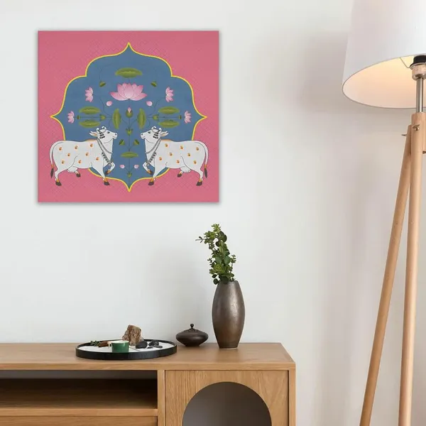 Multicolor_Abstract_24_X_24_Inch,_Wooden_Framed_Canvas_Painting_|_For_Bedroom,_Living_Room,_Study_Room_&_Office_|_Pine_Wood_Frame_(61_X_61_Cms)