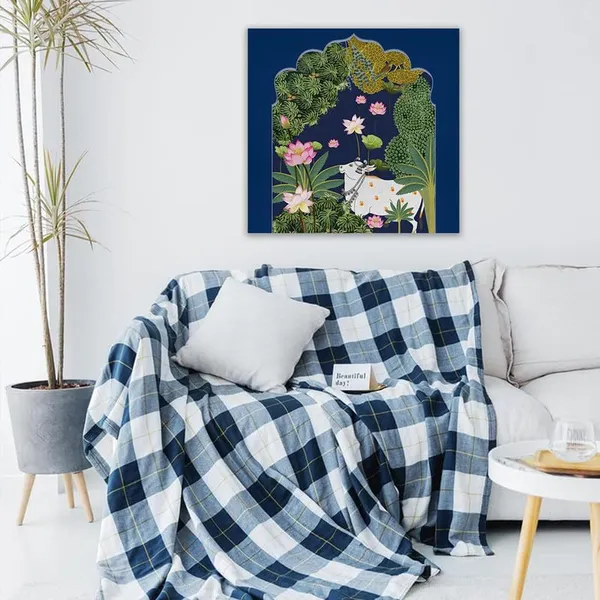 Multicolor_Abstract_24_X_24_Inch,_Wooden_Framed_Canvas_Painting_|_For_Bedroom,_Living_Room,_Study_Room_&_Office_|_Pine_Wood_Frame_(61_X_61_Cms)