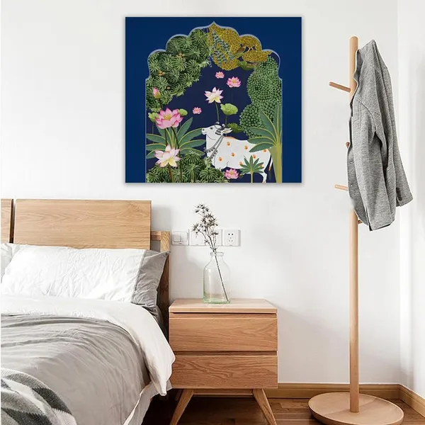 Multicolor_Abstract_24_X_24_Inch,_Wooden_Framed_Canvas_Painting_|_For_Bedroom,_Living_Room,_Study_Room_&_Office_|_Pine_Wood_Frame_(61_X_61_Cms)