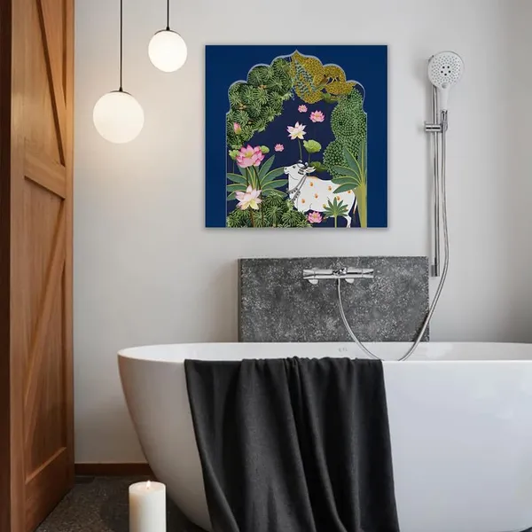Multicolor_Abstract_24_X_24_Inch,_Wooden_Framed_Canvas_Painting_|_For_Bedroom,_Living_Room,_Study_Room_&_Office_|_Pine_Wood_Frame_(61_X_61_Cms)