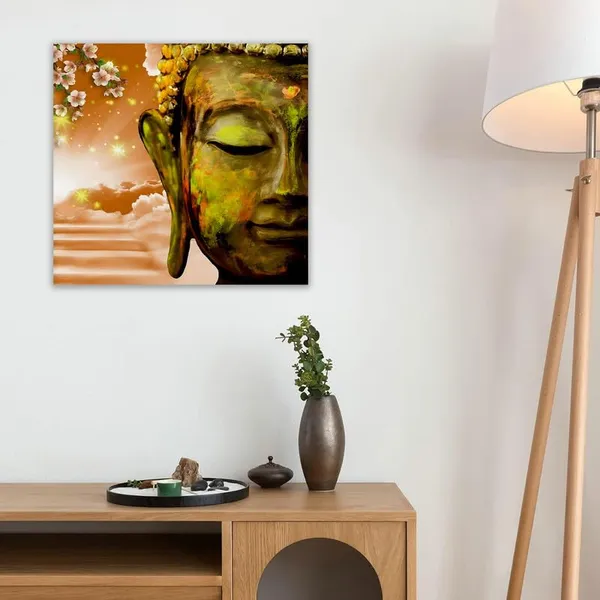 Multicolor_Abstract_24_X_24_Inch,_Wooden_Framed_Canvas_Painting_|_For_Bedroom,_Living_Room,_Study_Room_&_Office_|_Pine_Wood_Frame_(61_X_61_Cms)