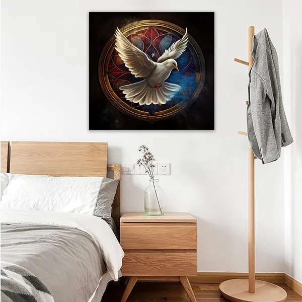 Multicolor_Abstract_24_X_24_Inch,_Wooden_Framed_Canvas_Painting_|_For_Bedroom,_Living_Room,_Study_Room_&_Office_|_Pine_Wood_Frame_(61_X_61_Cms)