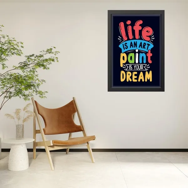 Black__Abstract/Motivational_Framed_Painting/Posters,_Ready_|_For_Wall_Hanging,_Premium_Art_|_For_Home,_Office,_Living_Room_&_Bedroom_Wall_Decor,_(Size_-_13.50_X_19.50_In),_Frame_Color:_Black,_Nrs264