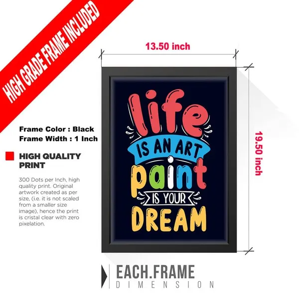 Black__Abstract/Motivational_Framed_Painting/Posters,_Ready_|_For_Wall_Hanging,_Premium_Art_|_For_Home,_Office,_Living_Room_&_Bedroom_Wall_Decor,_(Size_-_13.50_X_19.50_In),_Frame_Color:_Black,_Nrs264