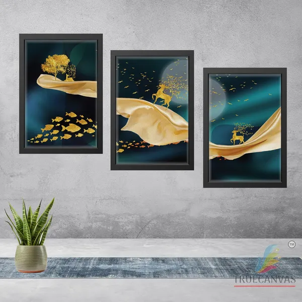 Black__Abstract_Canvas_Painting_Set_Of_3_Wall_Hanging_Frame_|_For_Home,_Living_Room_Gallery_&_Office,_Black,_Size_-_13.50_X_19.50_Inch,_Sf008
